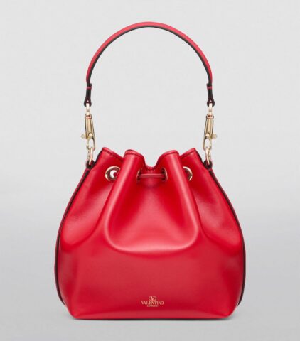 VALENTINO GARAVANI
Small Leather Locò Bucket Bag