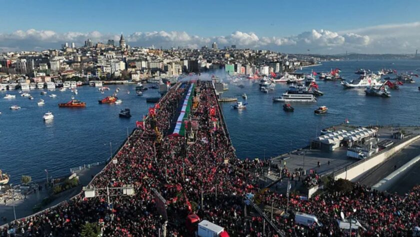 Bilal Erdogan Galata Gazze Yürüyüşü